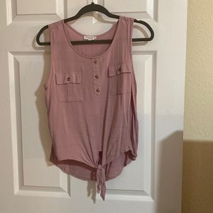 Pink tank crop top